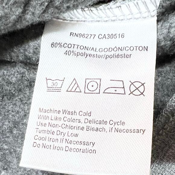 Vans Off The Wall Classic Hoodie Full Zip Youth Medium Gray Sweater Sweatshirt - Picture 5 of 6